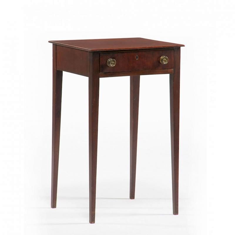 Appraisal: New England Hepplewhite One Drawer Stand early th century mahogany