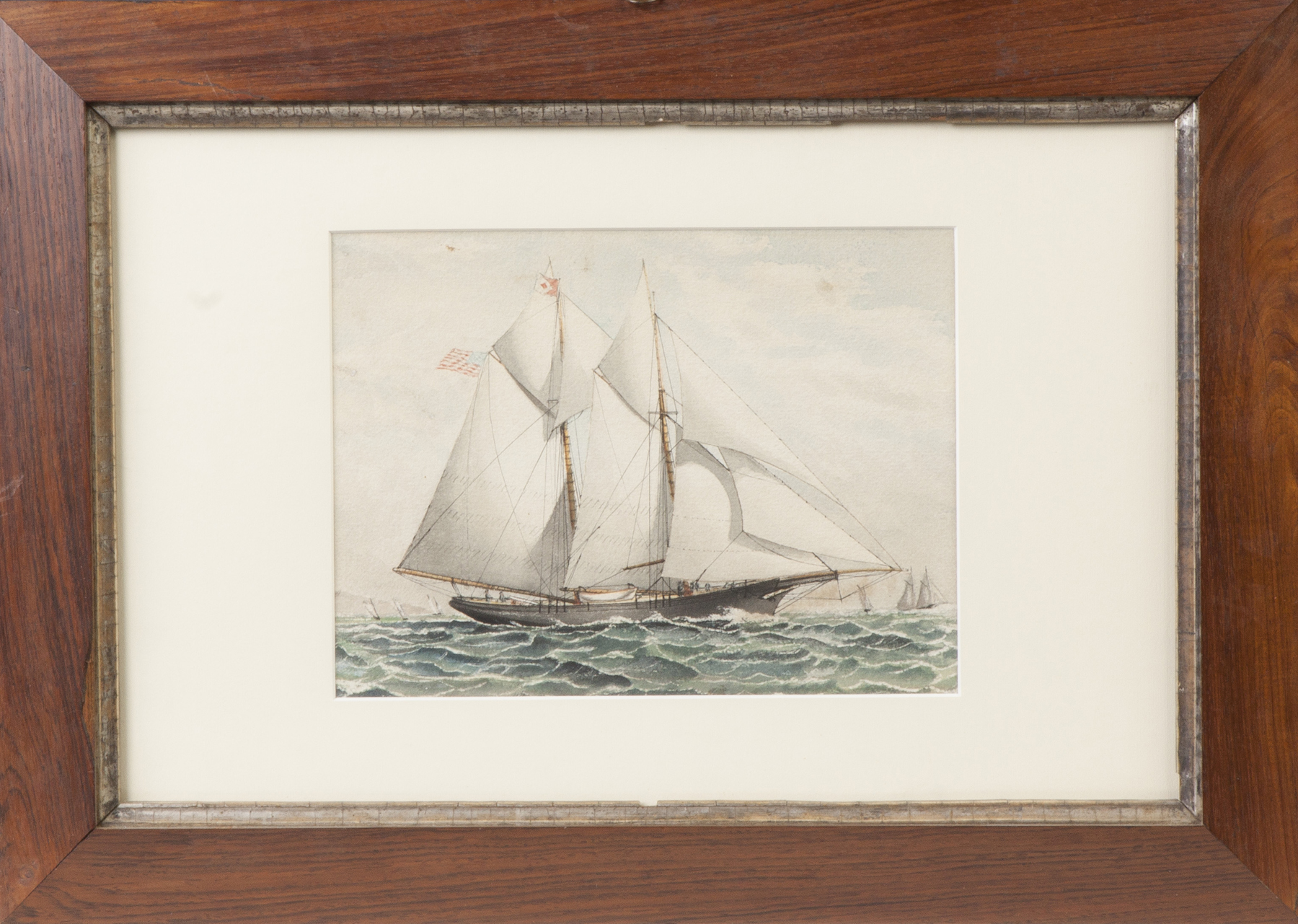 Appraisal: American Clipper Ship Watercolor th cent