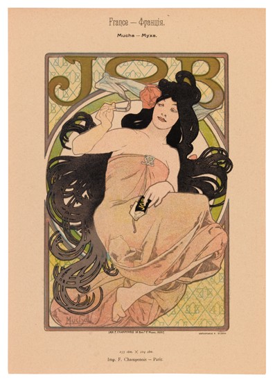 Appraisal: ALPHONSE MUCHA - JOB x inches x cm R Golicke