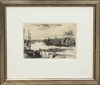 Appraisal: Seymour Haden British Seymour Haden British - Battersea Reach etching