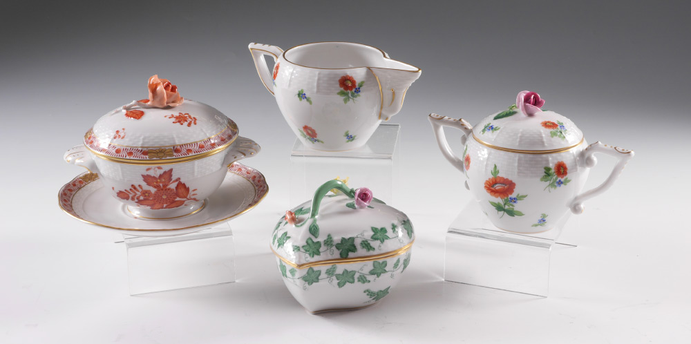 Appraisal: PIECE ESTATE HEREND CHINA COLLECTION pieces total by Herend to