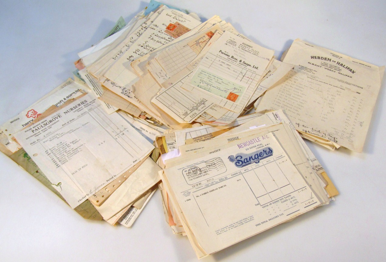 Appraisal: Various billheads early thC and later Excise certificate others for