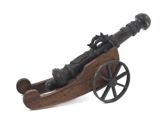 Appraisal: Sale Lot A Chinese Export Iron Model of a Cannon