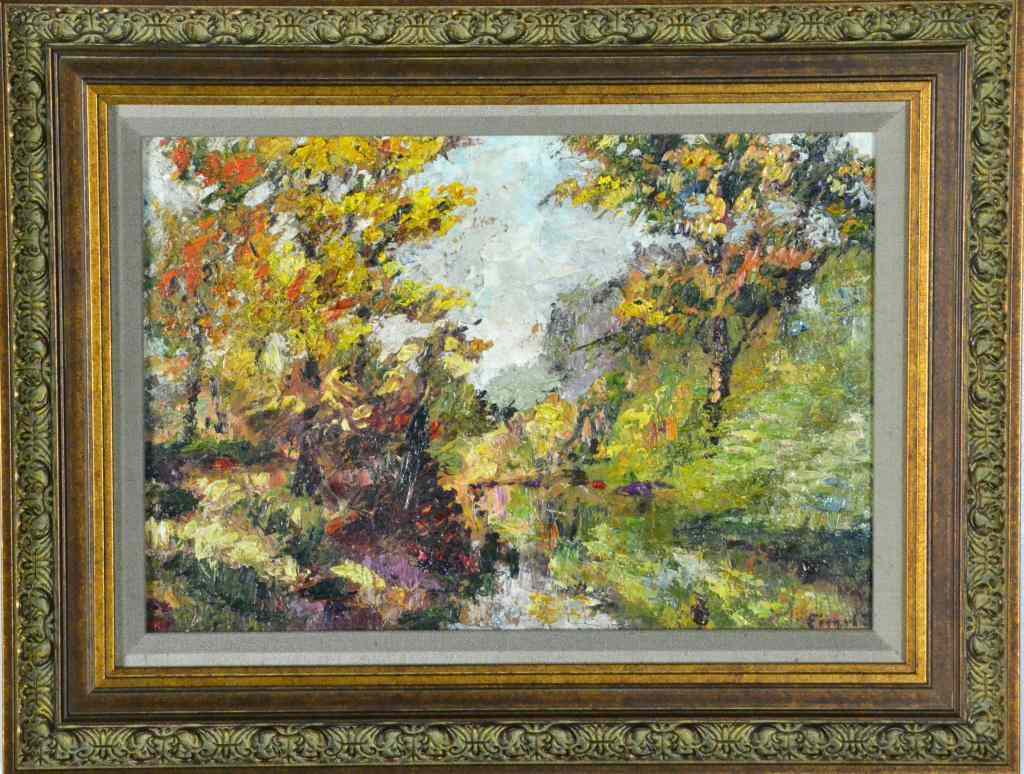 Appraisal: Fitser Oil on BoardDepicting autumn landscape signed and dated '