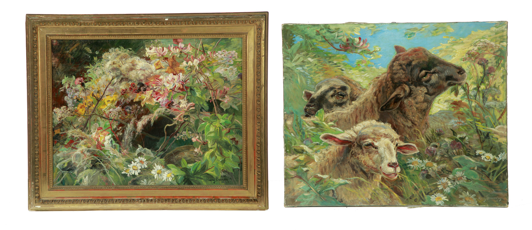 Appraisal: TWO OIL ON CANVAS WORKS BY HENRI ARTHUR BONNEFOY -