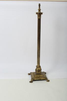 Appraisal: A th Century brass standard lamp of Corinthian column form