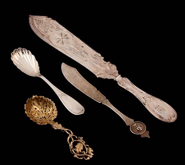 Appraisal: A mixed coin and sterling flatware group Comprising sterling Olive