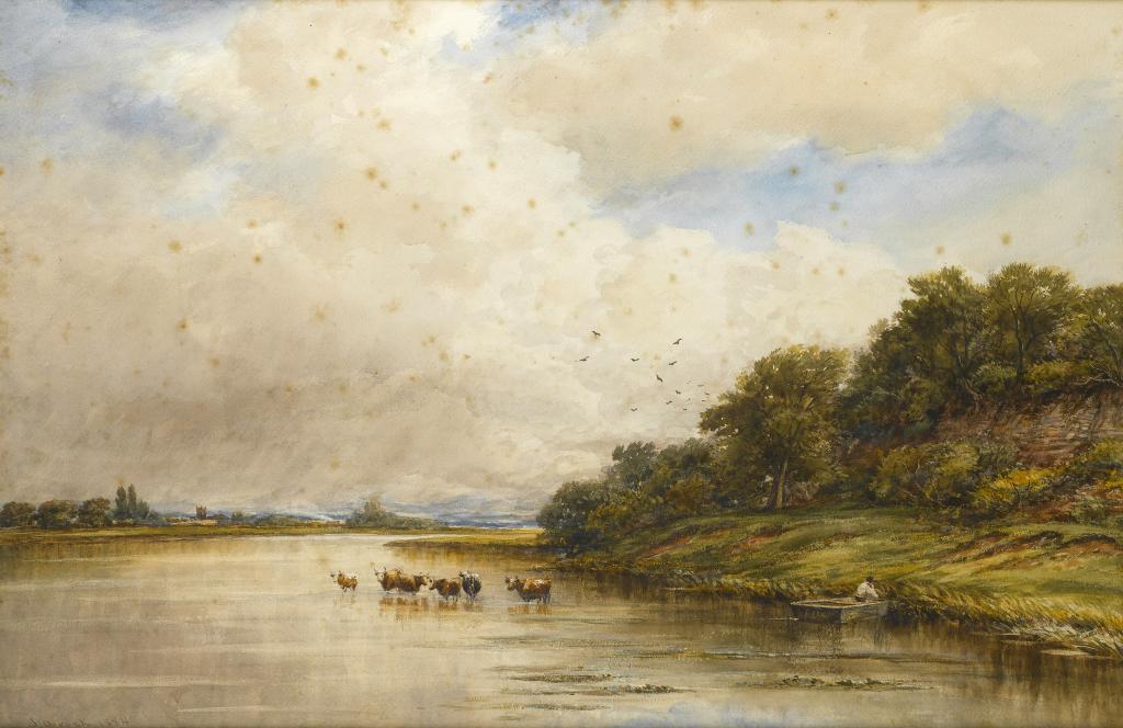 Appraisal: JAMES ORROCK RI ROI - VIEW ON THE RIVER TRENT