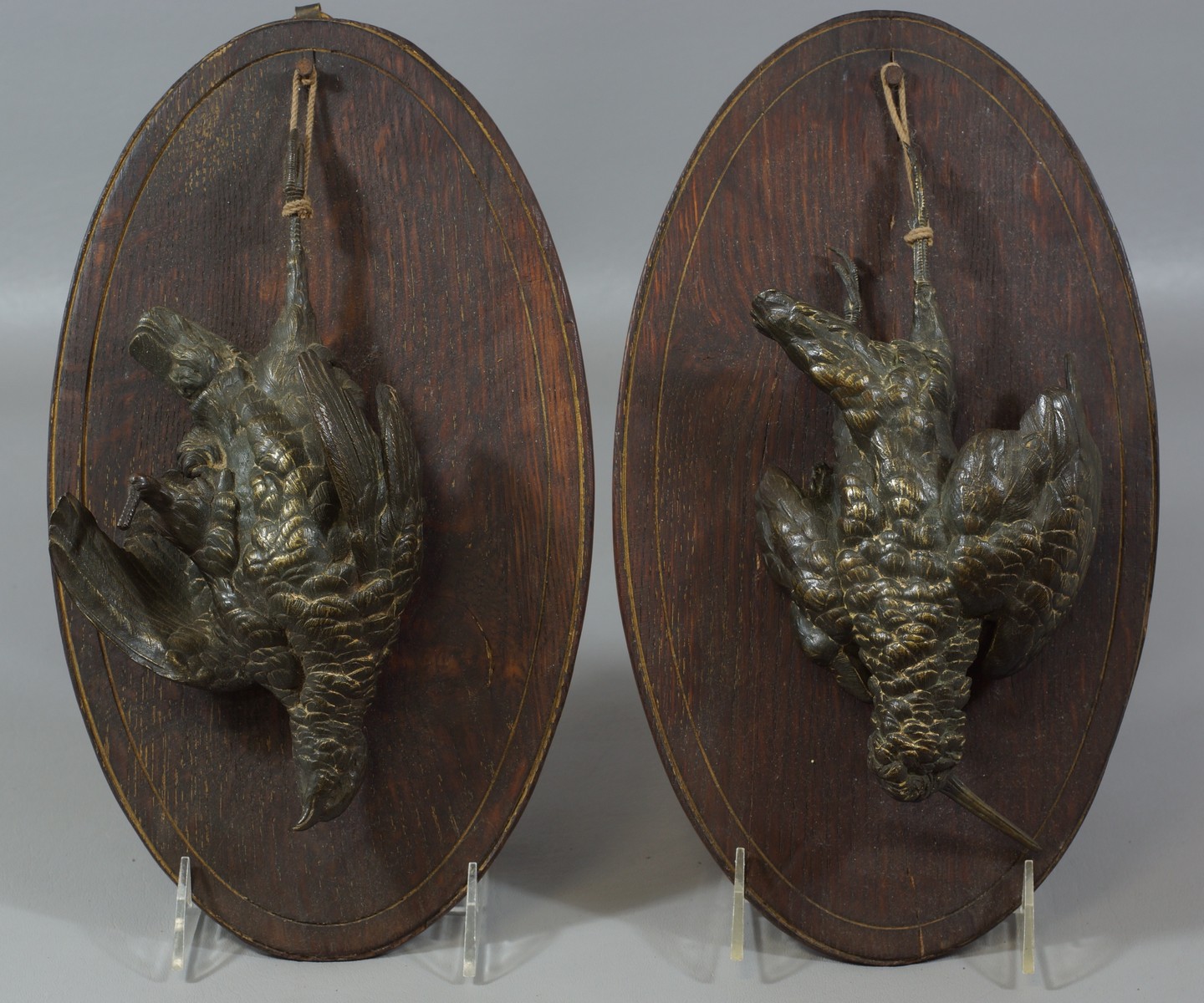 Appraisal: Pair of French Animalier style bronzes of dead game birds