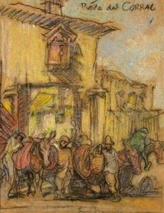 Appraisal: Frank Brangwyn Prova del Corral signed lower right and inscribed