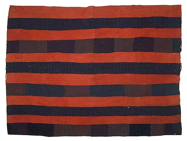 Appraisal: LINSEY- WOOLSEY QUILT American possibly Kentucky ca wool red and