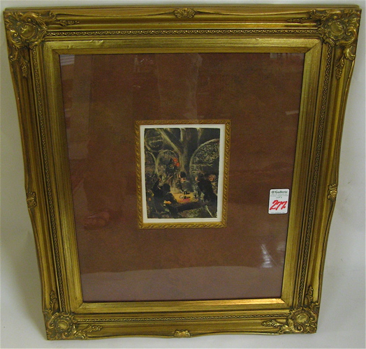 Appraisal: A COLOR LITHOGRAPH depicting Faust in by in not signed