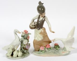 Appraisal: LLADRO PORCELAIN FIGURES TWO LLADRO PORCELAIN FIGURES TWO H 'AGGRESSIVE