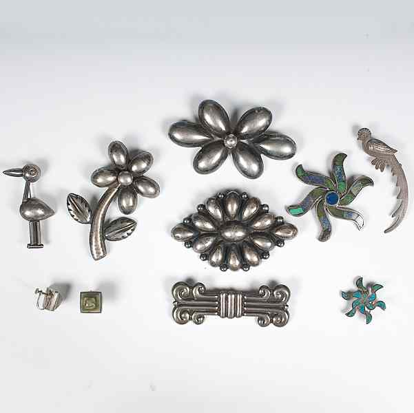 Appraisal: Mexican Hector Aguilar Pin Collected by Virginia Doneghy - lot