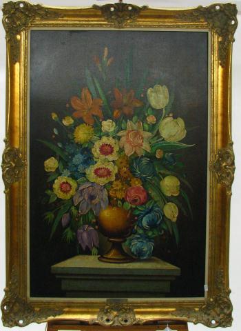 Appraisal: Flemish Still Life Decorator Oil Painting '' x '' image