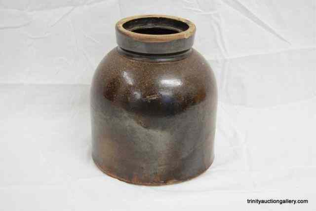 Appraisal: Antique Crock Pottery Half Gallon Canning Jar From the estate