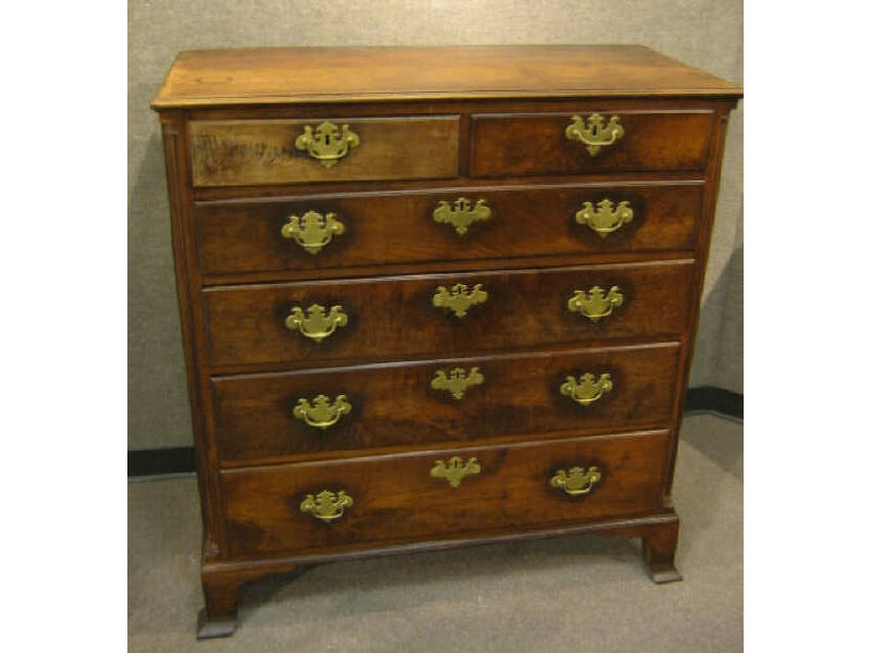 Appraisal: AMERICAN CHIPPENDALE MAHOGANY CHEST OF DRAWERS Rectangular top over the