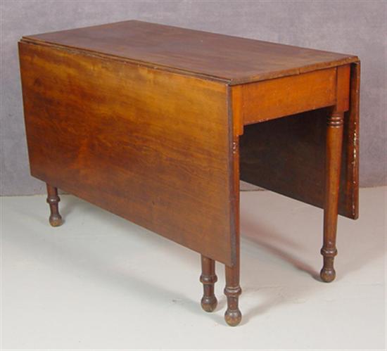 Appraisal: Walnut Sheraton Drop Leaf Table Circa Six vase and ring