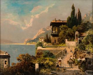 Appraisal: ROBERT ALOTT AUSTRIAN - Varenna Lago di Como oil on