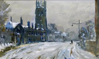 Appraisal: Robert Hay Impressionist Cathedral O B Painting ENGLAND b An