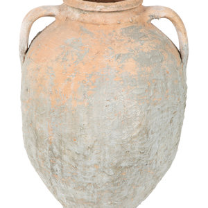 Appraisal: A Mediterranean Terra Cotta Olive Jar TH TH CENTURY Height