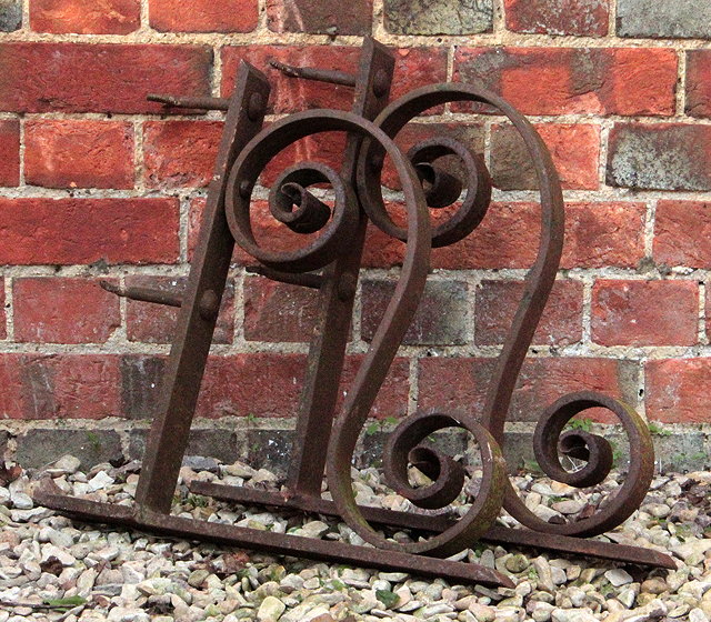 Appraisal: A PAIR OF LATE TH CENTURY HAND FORGED WROUGHT IRON