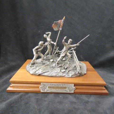 Appraisal: Chilmark Pewter Figurine Swing the Colors civil war scene by