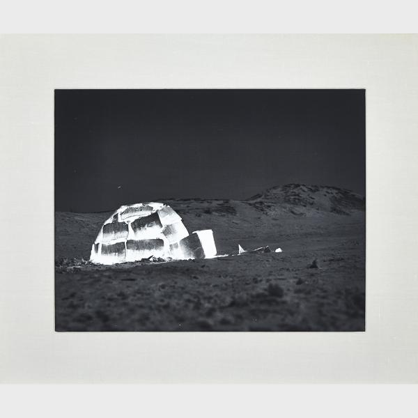 Appraisal: RICHARD HARRINGTON IGLOO AT NIGHT CANADIAN ARCTIC Canadian Gelatin silver