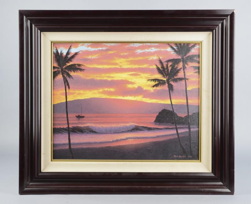 Appraisal: Near Lahaina Early David Dalton Hawaiian Painting Early original oil