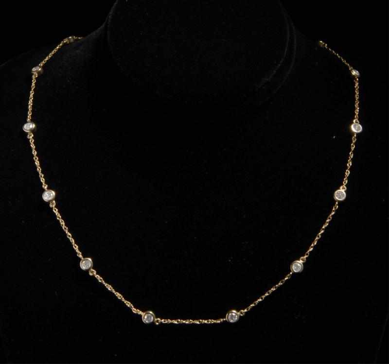 Appraisal: K Y Gold Diamond Necklace Description Diamonds ctw Condition Excellent