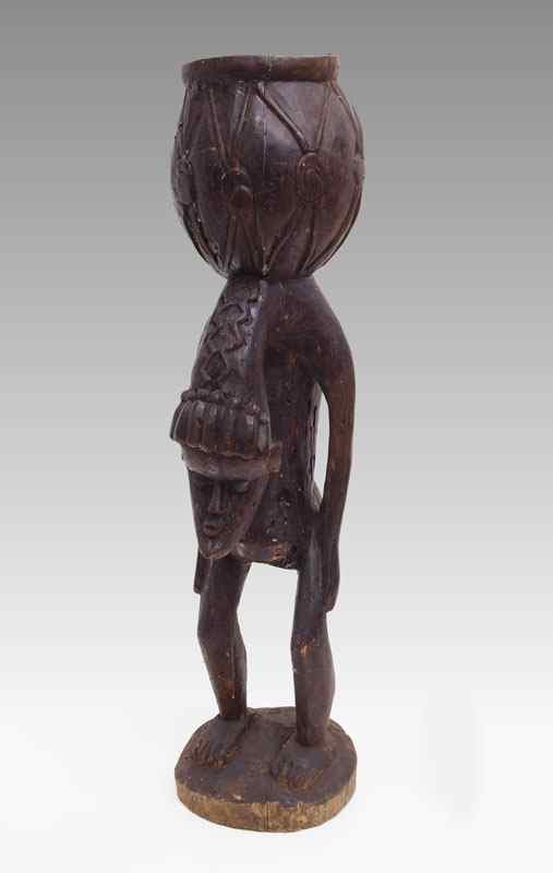 Appraisal: CARVED AFRICAN BASSA OFFERING BOWL LIBERIA '' x '' x