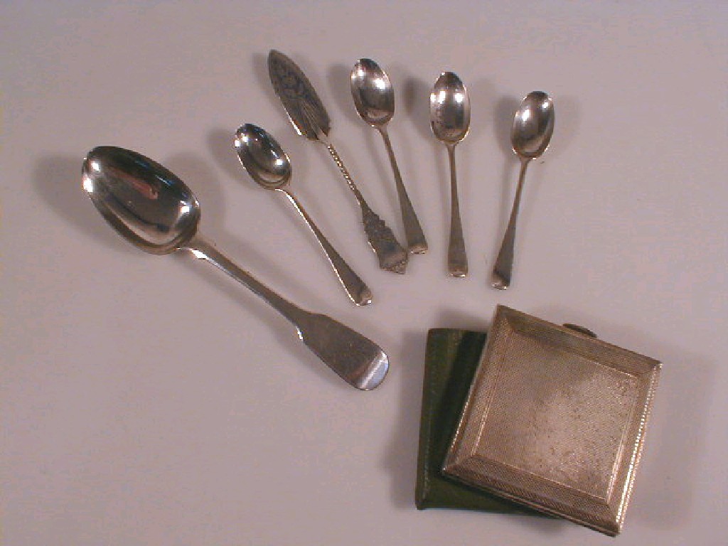 Appraisal: Four silver coffee spoons two further pieces and a silver