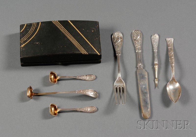 Appraisal: Thirteen Tiffany Co Sterling Japanese Pattern Flatware Items s comprising