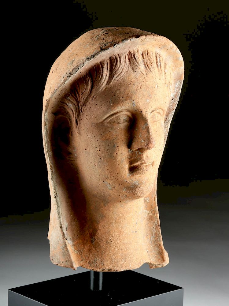 Appraisal: Fine Etruscan Terracotta Female Votive Head Classical World Northern Italy