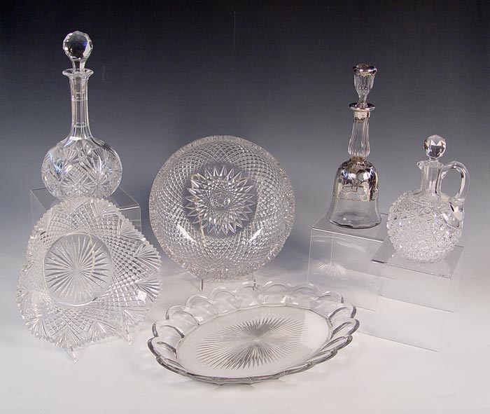 Appraisal: PIECE GROUP OF AMERICAN BRILLIANT AND HEISEY GLASS To include