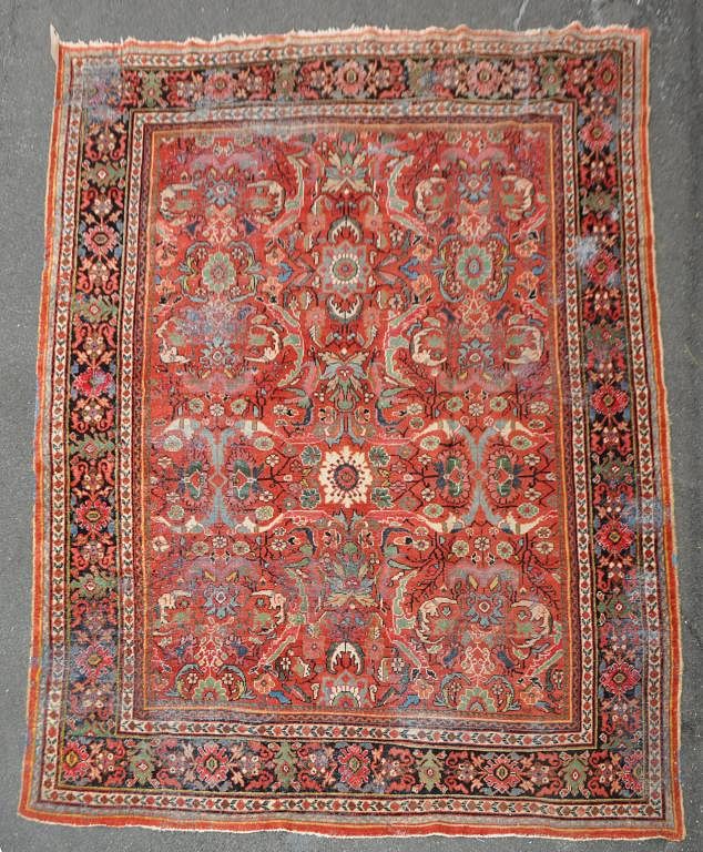 Appraisal: Mahal Room Size Rug ' by ' Wear losses several