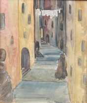 Appraisal: Ann-Marie Green American th Century Moroccan Street Watercolor on paper