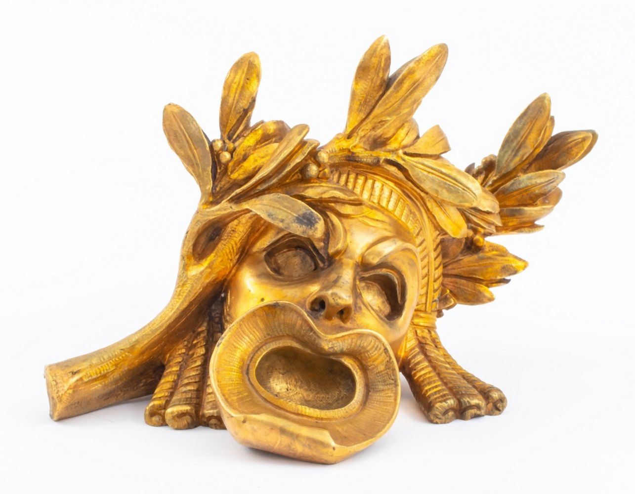 Appraisal: NAPOLEON III GILT BRONZE CLASSICAL THEATER MASK Napoleon III ormolu