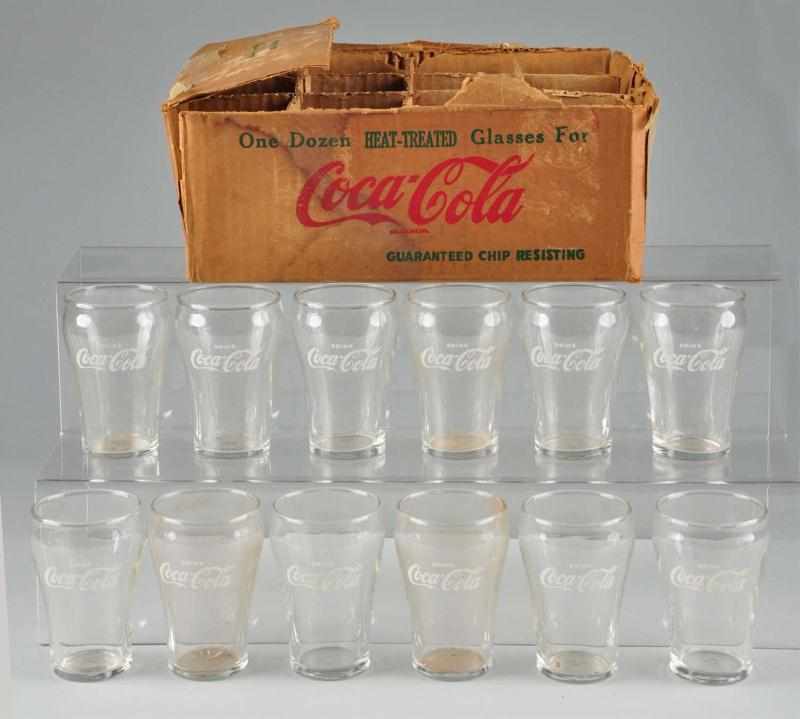 Appraisal: Set of Coca-Cola Bell-Shaped Glasses Box Description s to s