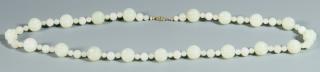 Appraisal: Chinese Celadon Beaded Jade Necklace Chinese celadon jade beaded necklace