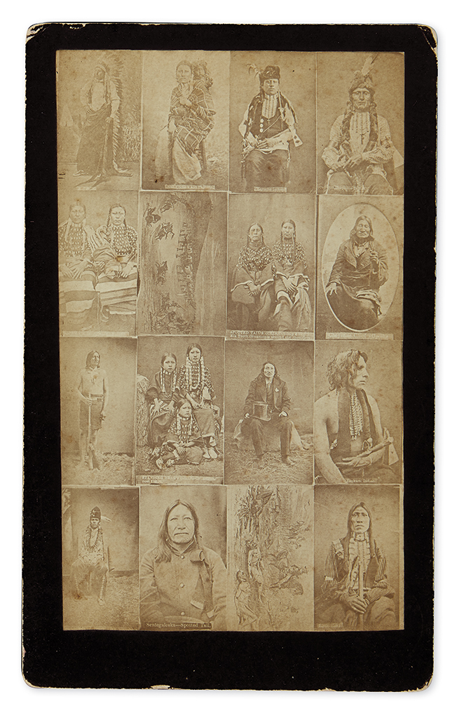 Appraisal: AMERICAN INDIANS--PHOTOGRAPHS Cross William R Pair of composites of Cross