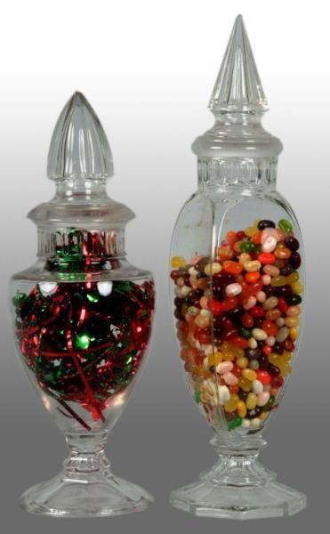 Appraisal: Lot of Century Candy Jars Description Both are ground Tiny