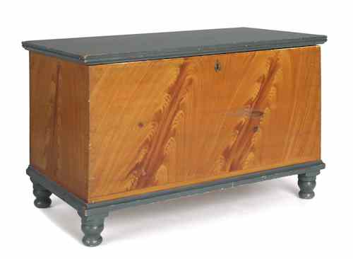 Appraisal: Montgomery County Pennsylvania painted pine blanket chest th c retaining