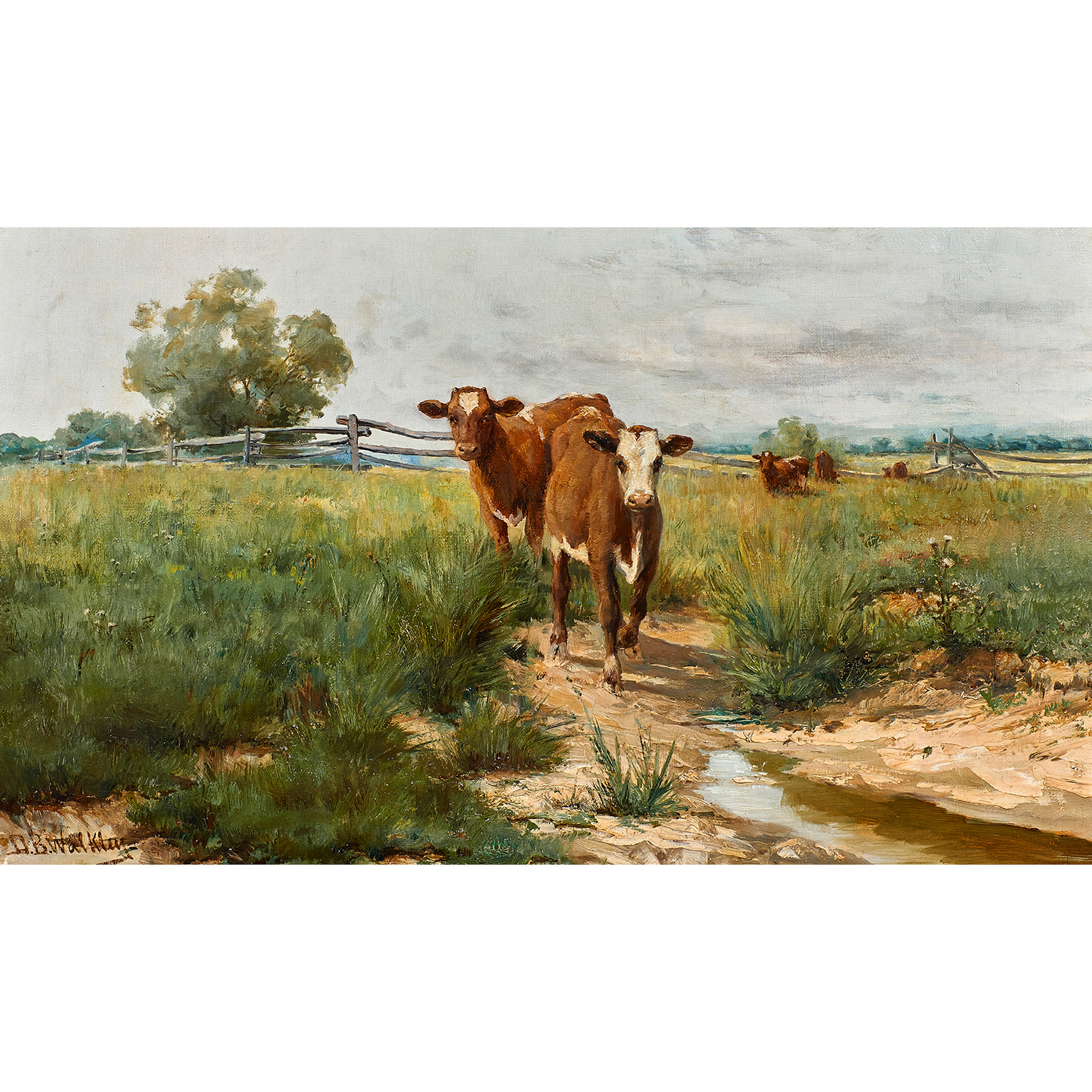 Appraisal: PAINTING DAVID BIRDSEY WALKLEY David Birdsey Walkley American - Cattle