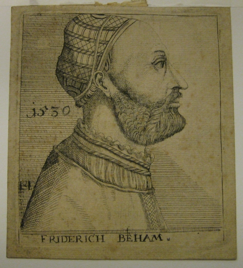 Appraisal: MASTER H S Friderich Beham Etching x mm x inches