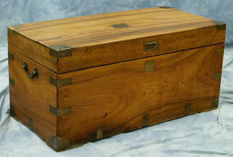 Appraisal: Brass bound amphora wood storage chest th c w d