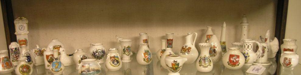 Appraisal: Thirty-seven various crested china models including Llandudno Welsh hat -