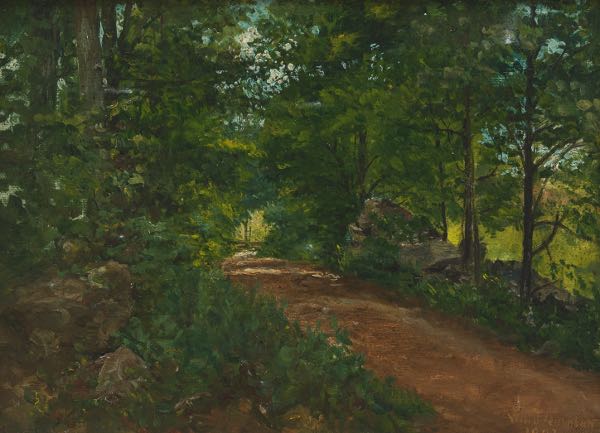 Appraisal: WILL J QUINLAN AMERICAN - x Lush wooded landscape Oil