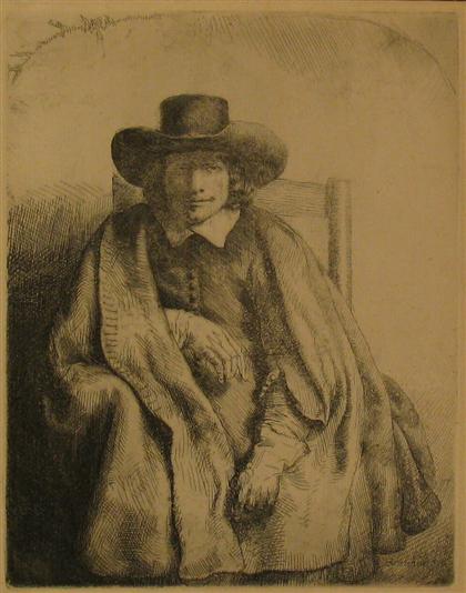 Appraisal: REMBRANDT VAN RIJN dutch - CLEMENT DE JONGHE PRINTSELLER etching