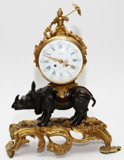 Appraisal: CHARDON FRENCH BRONZE MANTEL CLOCK TH CENTURY CHARDON FRENCH BRONZE